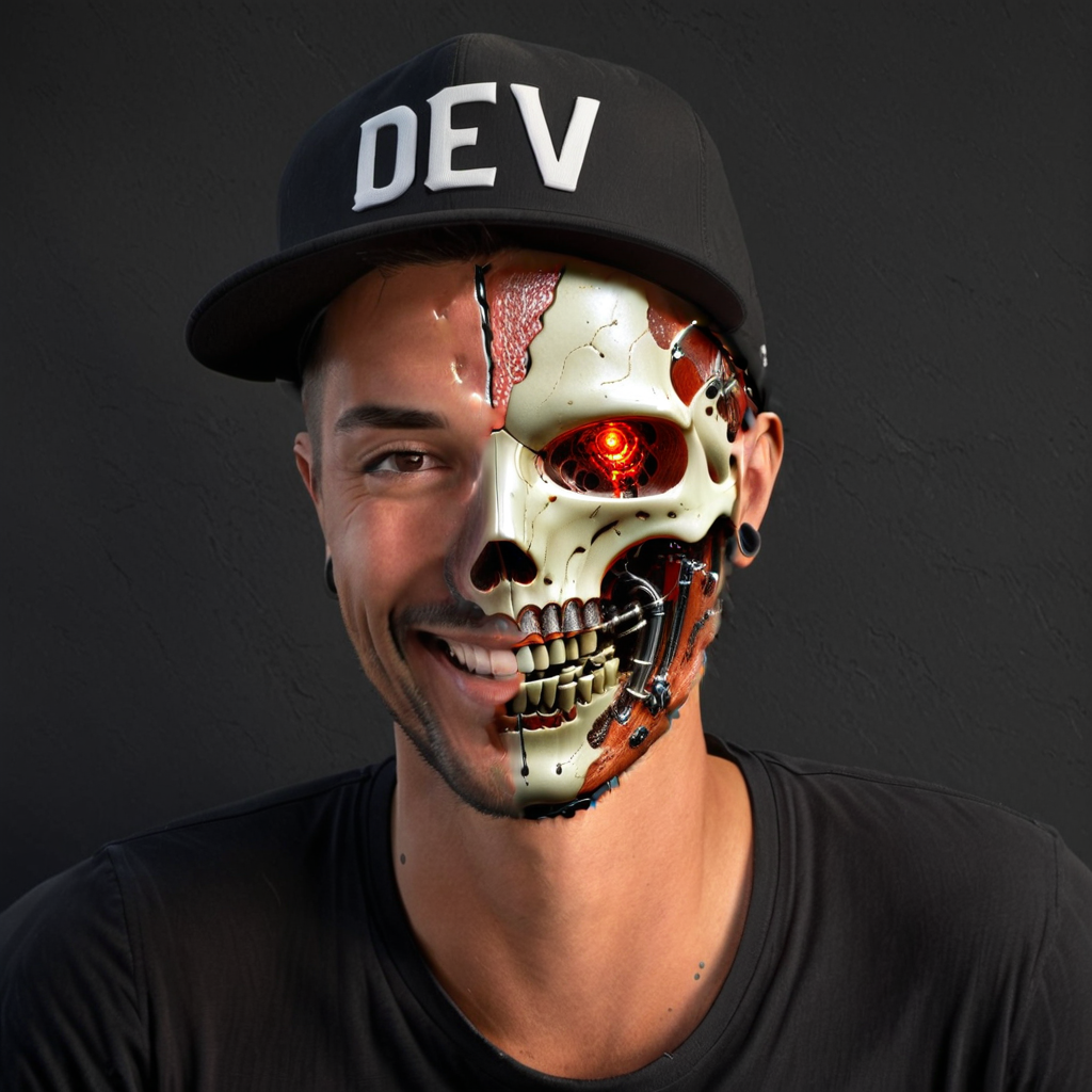 profile picture for user HSON, creator of workflow with title Half cyborg golden profile picture